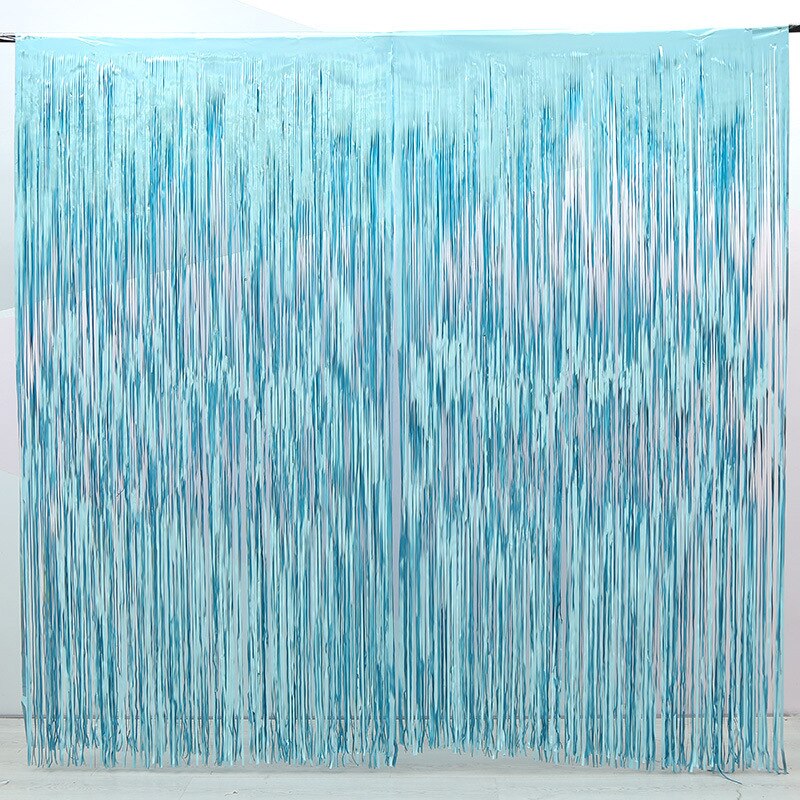 Rideau de décoration murale bleu clair et or Rose, 1x2M, arrière-plan de Photo d'halloween, mariage, fête d'anniversaire, fournitures de fête