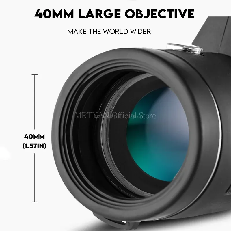 Télescope monoculaire 40x60 HD, jumelles puissantes de nuit, Mini Zoom de poche avec Smartphone, chasse, Camping
