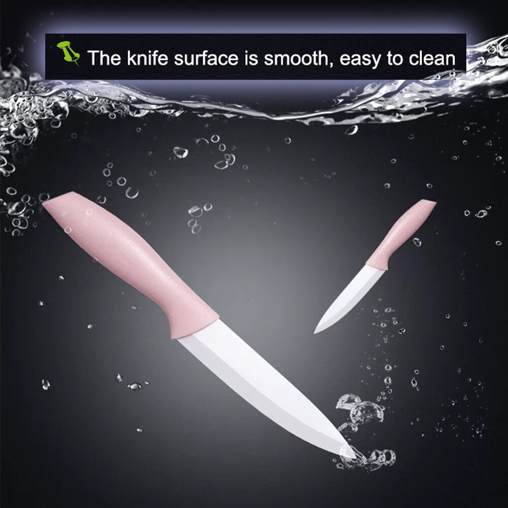 Ceramic Knife Set 3 4 5 6 inch Chef Utility Slicer Paring Bread Knives with Peeler Kitchen Knife Zirconia Blade Cooking Cutter