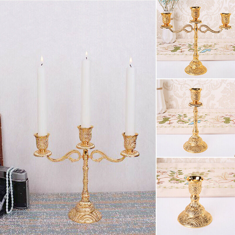 1 Uds Metal 3/5 brazos MESA DE BODA candelabro para velas en casa portavelas