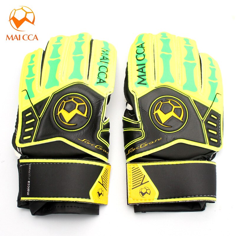 Los nuevos niños espesar látex guantes de portero de fútbol objetivo antideslizante transpirable guantes niños