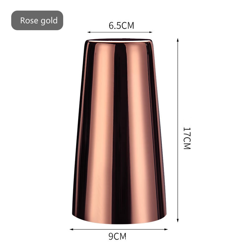 Jarra para batidos de leche, vaso Boston Hall de 820ml, fabricación de cóctel americano, barra de Metal de vidrio, herramienta de Bar de oro rosa