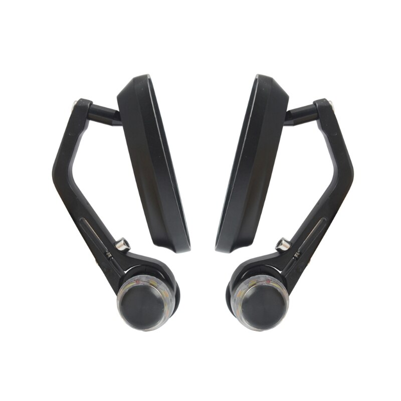 1pair 22mm 7/8\" Universal Motorcycle Handlebar Bar End Mirrors Turn signals