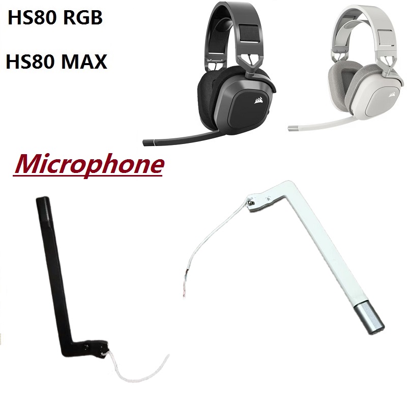 Original Spare parts For CORSAIR HS80 RGB /HS80 MAX Gaming wireless Headphones,replacement microphones headset repair parts