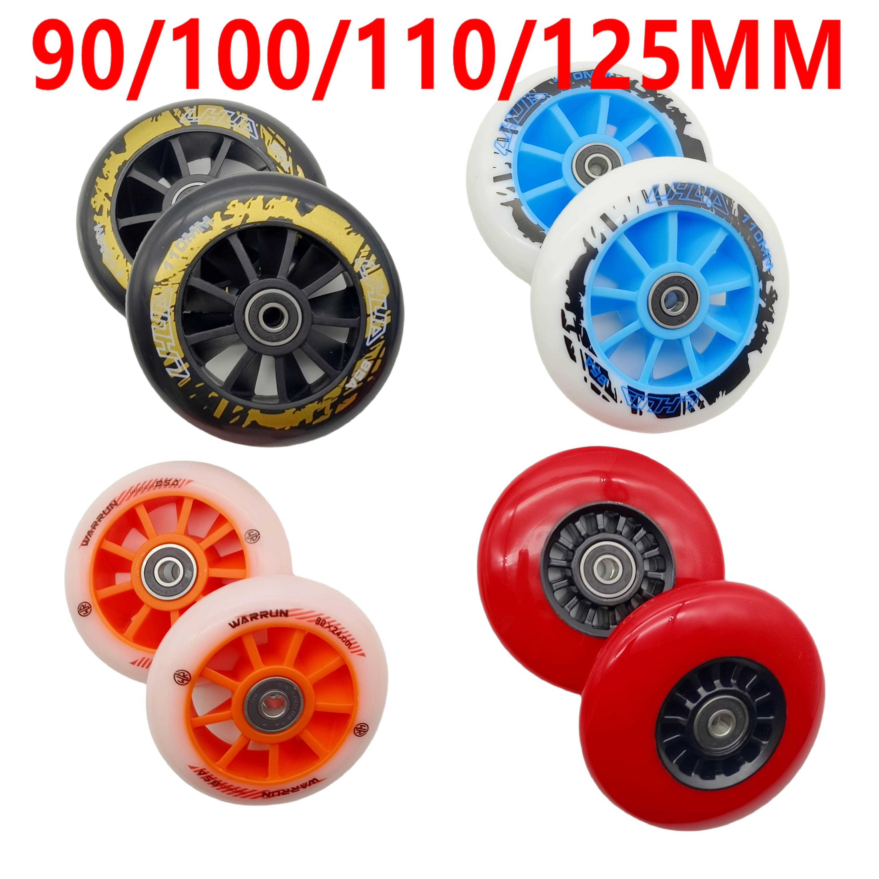 scooter accessories skate wheel scooter wheel 90mm 110mm 120mm 125mm wheel thickness 24mm 2wheels/lot