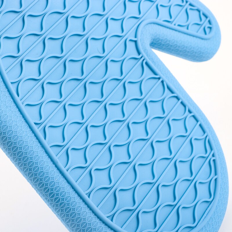 Silicone Baking Gloves High Temperture Gloves Thickened Cotton Silicone Microwave Oven Gloves Kitchen Slip-Proof Gloves