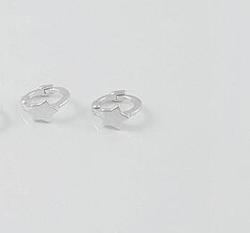 925 Sterling silber ohrring Hohl Stern schmetterling ohr knochen ohr Ring ohr schnalle SchöNe Großzügige persönlichkeit mädchen junge ohr schmuck: 1Paar 5.5mm Stil2