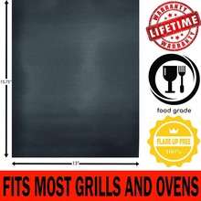 Tapis de cuisson pour barbecue, feuille de cuisson antiadhésive en téflon, plaque de cuisson et barbecue, 40x33cm, résistante à la chaleur et facile à nettoyer