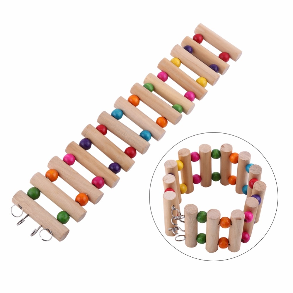 Curated visual reference: Picture Idea: Birds Wooden Chew Toy Draw Bridge Pet Hanging Toy