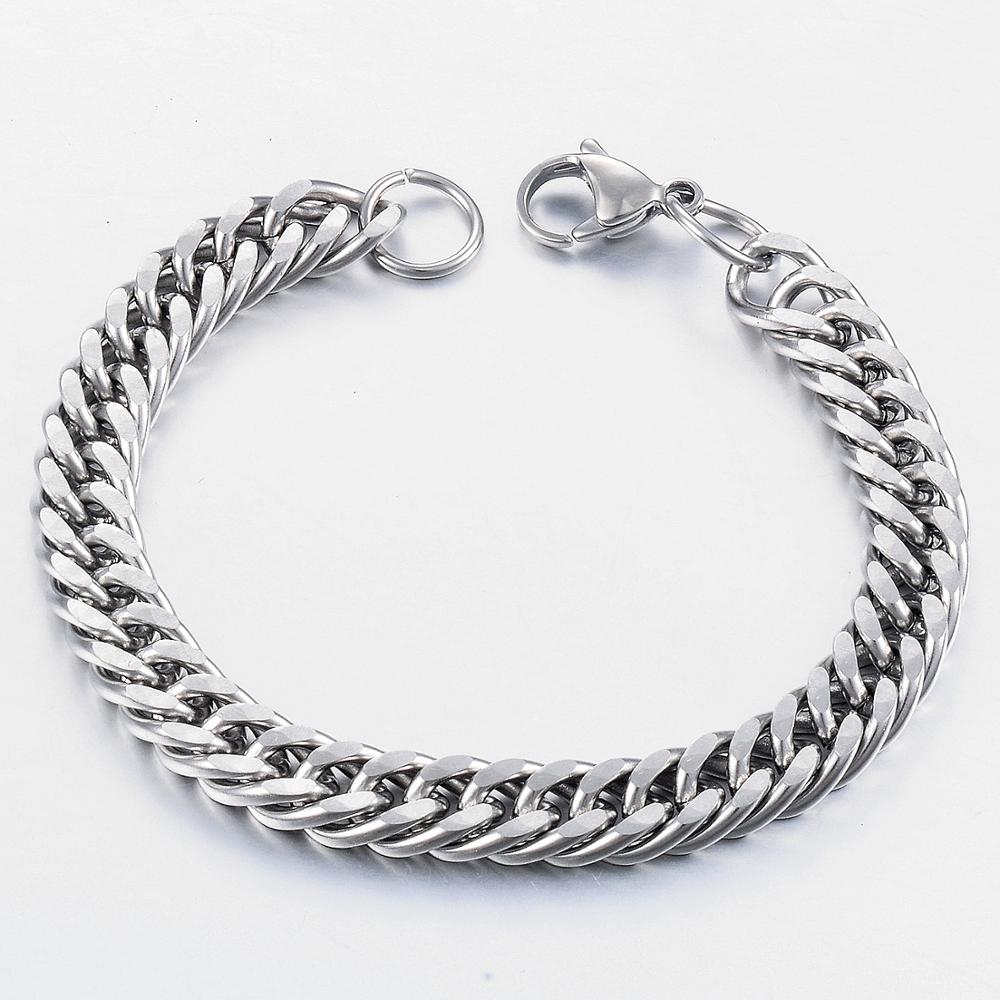 Men's Stainless Steel Cuban Bracelet Hip-Hop Jewelry