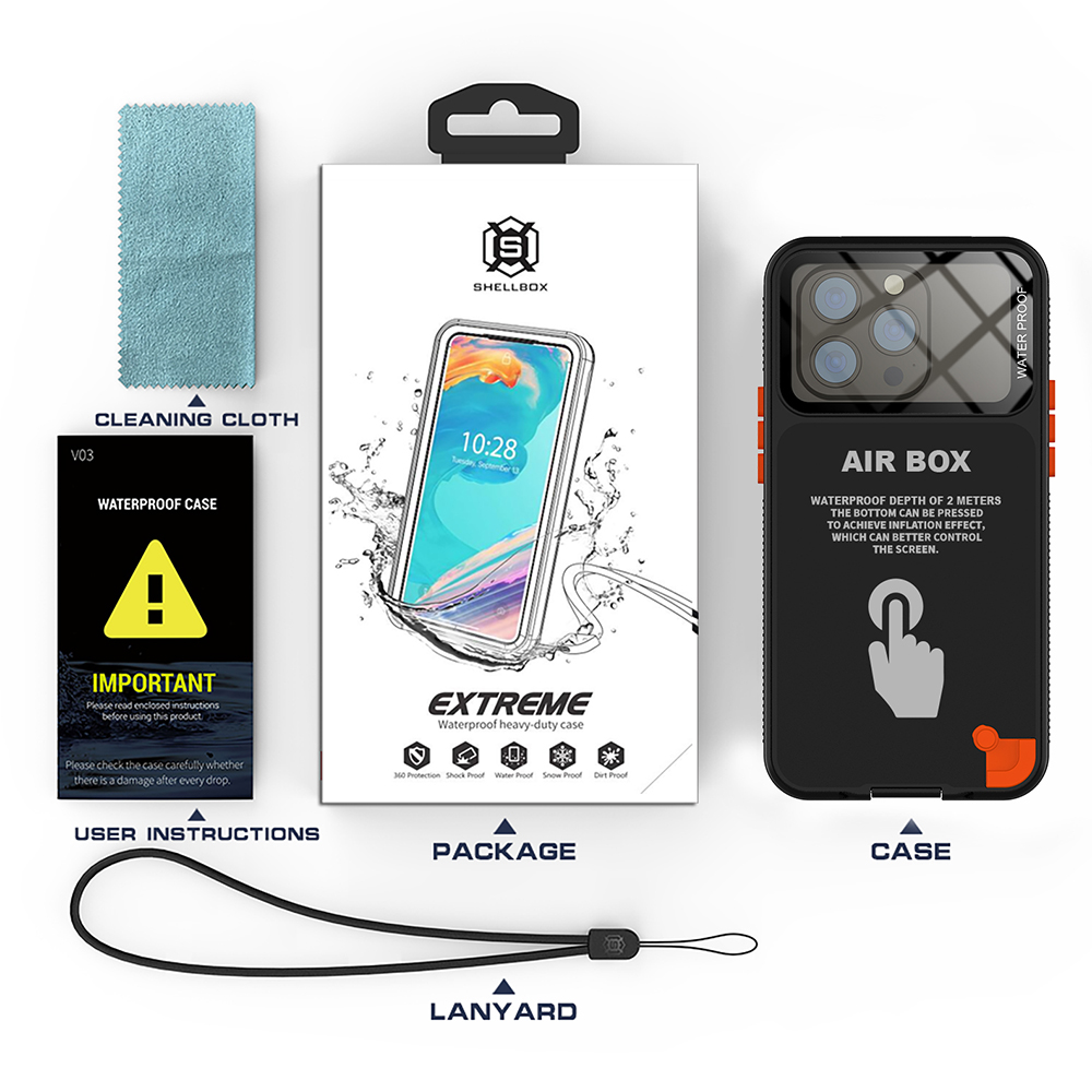 Funda impermeable IP68 para iphone 15 Pro, funda 14 13 12 bajo el agua 360, cubierta de sellado de cuerpo completo, Protector de pantalla incorporado a prueba de golpes