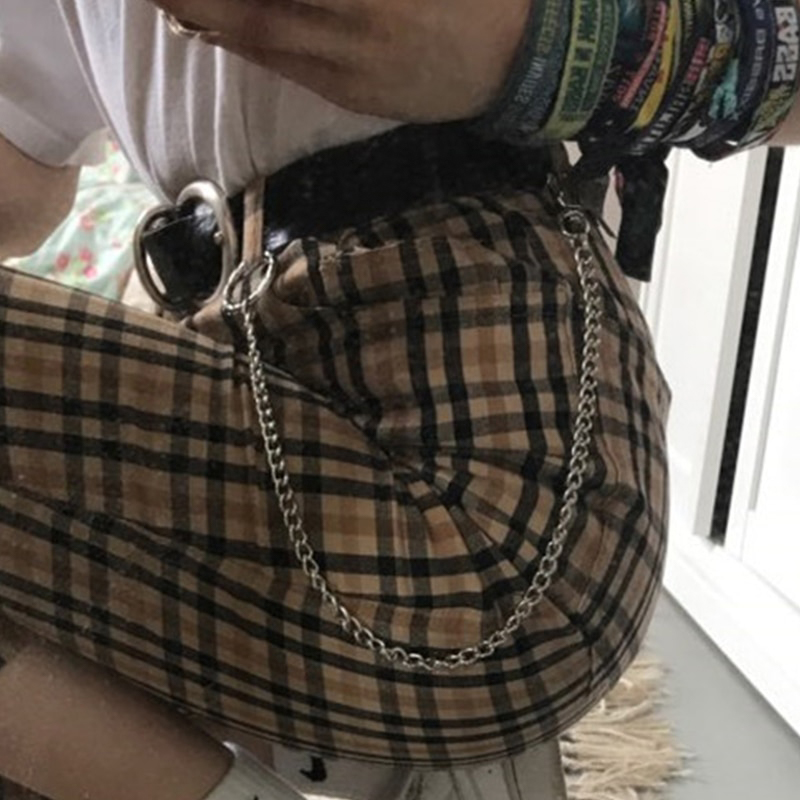 1/2/3 Laag Lange Metalen Riem Ketting Rock Punk Haak Broek Broek Taille Link Metalen Portemonnee Keten sleutelhanger Ring Clip Sleutelhanger HipHop