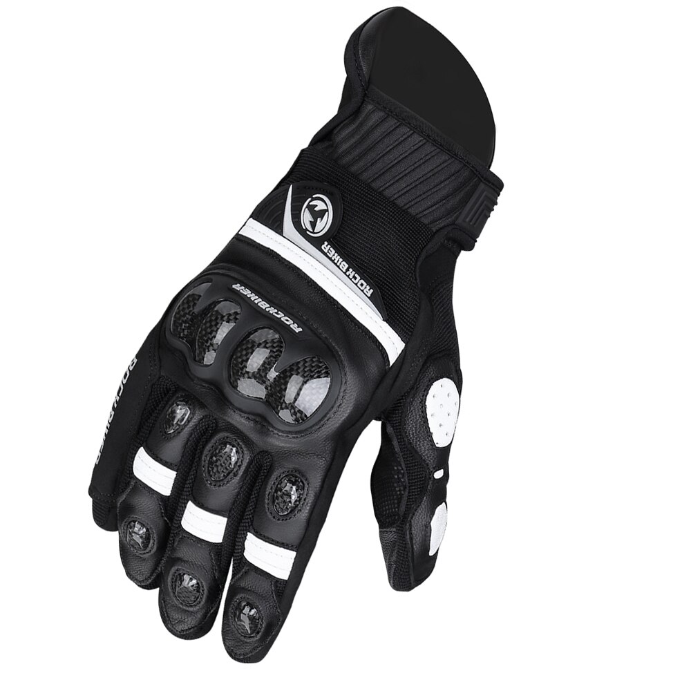 KEMiMOTO – gants de Moto en cuir pour hommes et femmes, pour écran tactile, protection cyclisme, printemps-été, Luvas: Glove A / XL