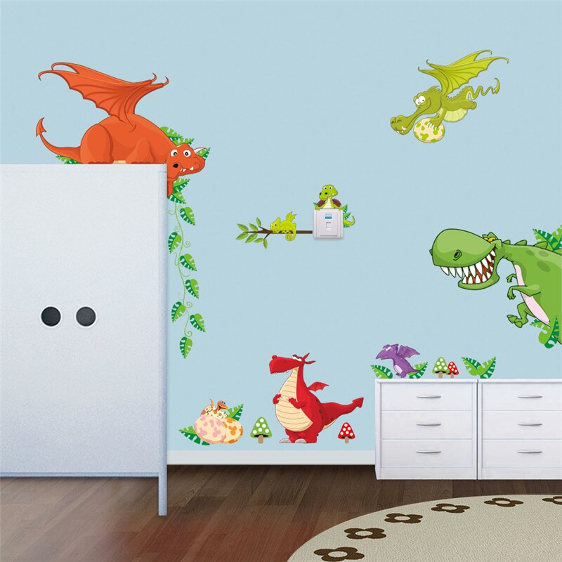 Cartoon Dieren Muurstickers Welkom Kinderen Mural Decals Voor Kinderen Kamers Baby Slaapkamer Garderobe Deur Decoratie: TRANSPARENT