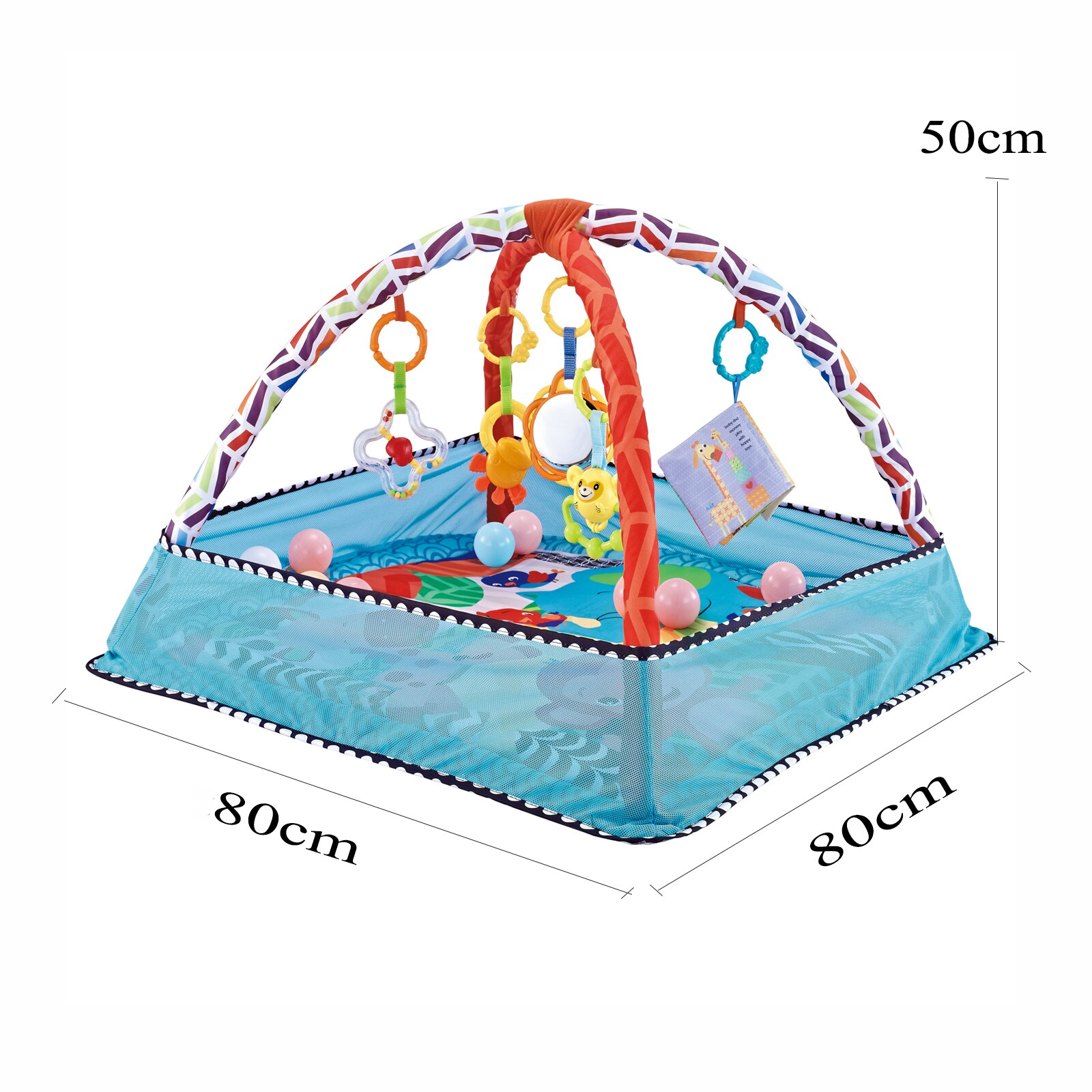Marco de Fitness para bebés, manta de juego para gatear, rompecabezas, valla multifunción, estera para gatear, juguetes de iluminación, PISCINA DE BOLAS del océano