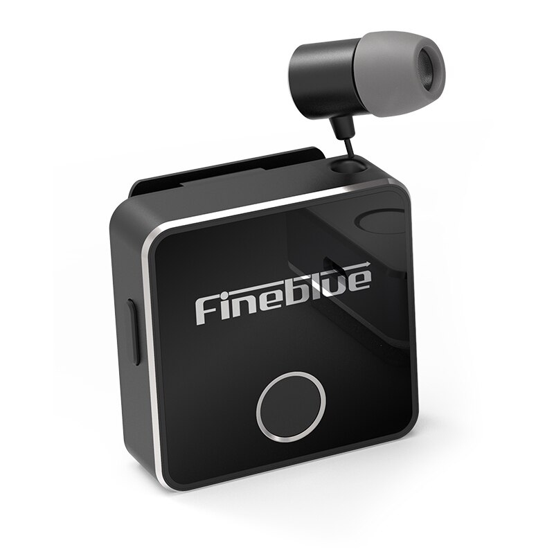 Fineblue f1 bluetooth 5.0 fone de ouvido clip-on cabo retrátil fone de ouvido música sem fio fones de ouvido vibração alerta mãos livres com microfone