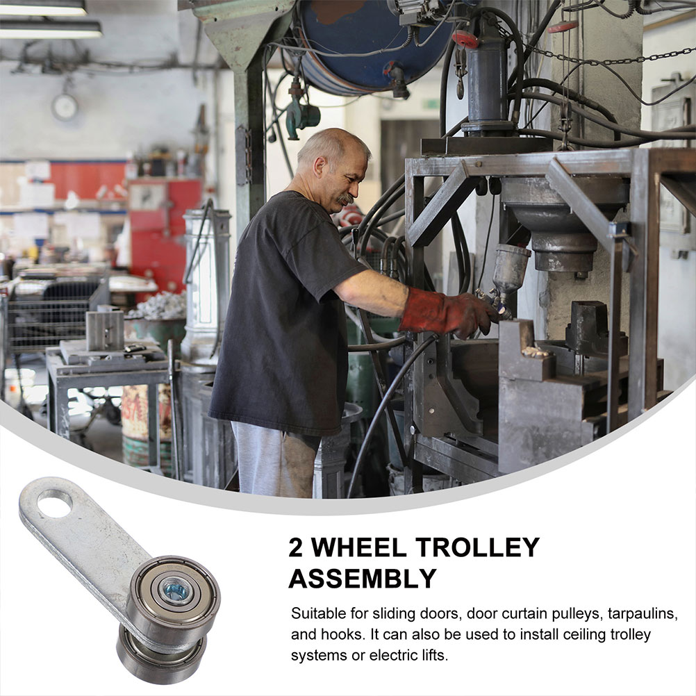2 Pc Heavy Duty Trolley Assembly Sliding Door Roller Heavy Duty Trolley Assembly Cabinet Pulley Unistrut Channel Steel Hardware