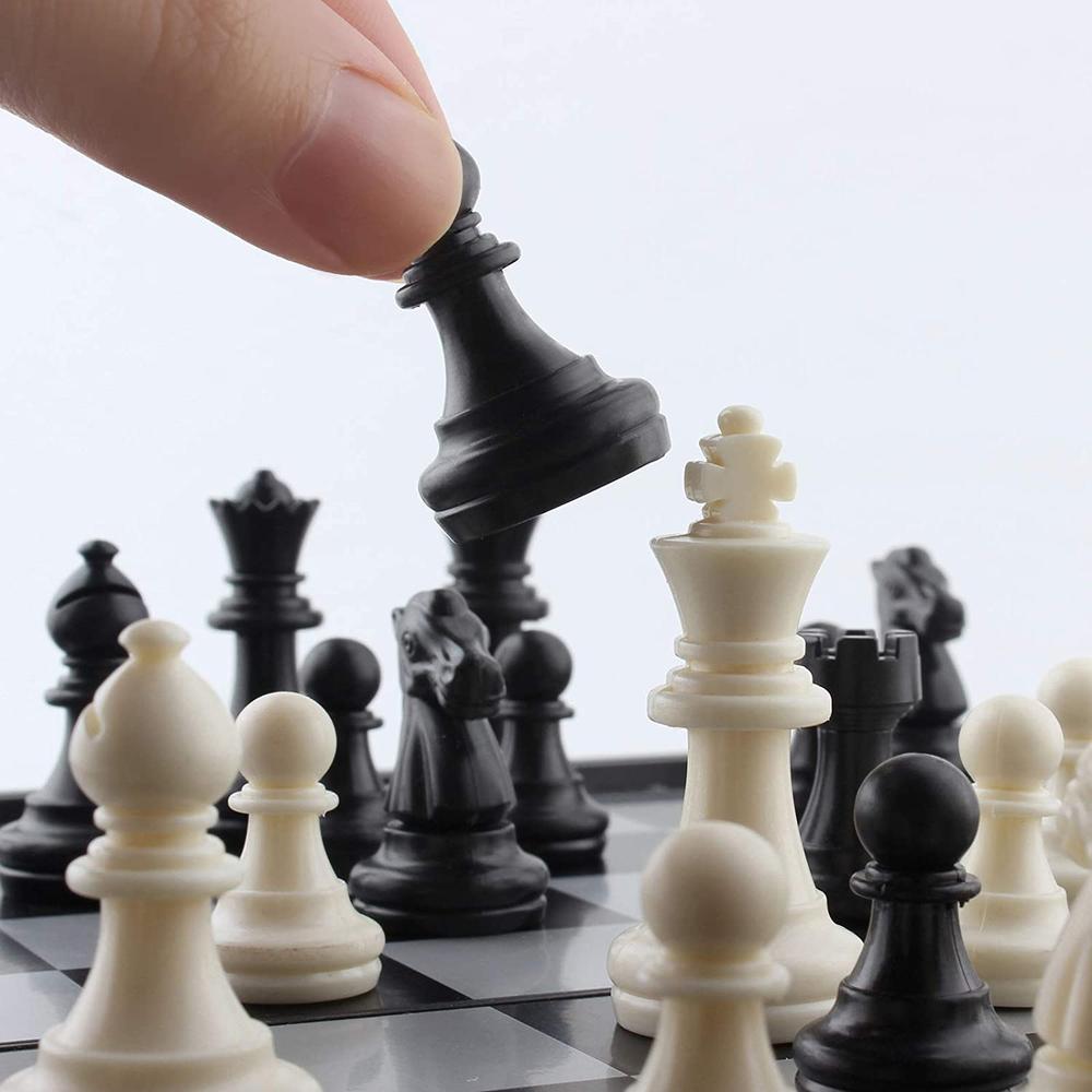 RCtown Magnetic Travel Chess Set With 32CM Folding Board Portable Chess Board Educational Games 4812