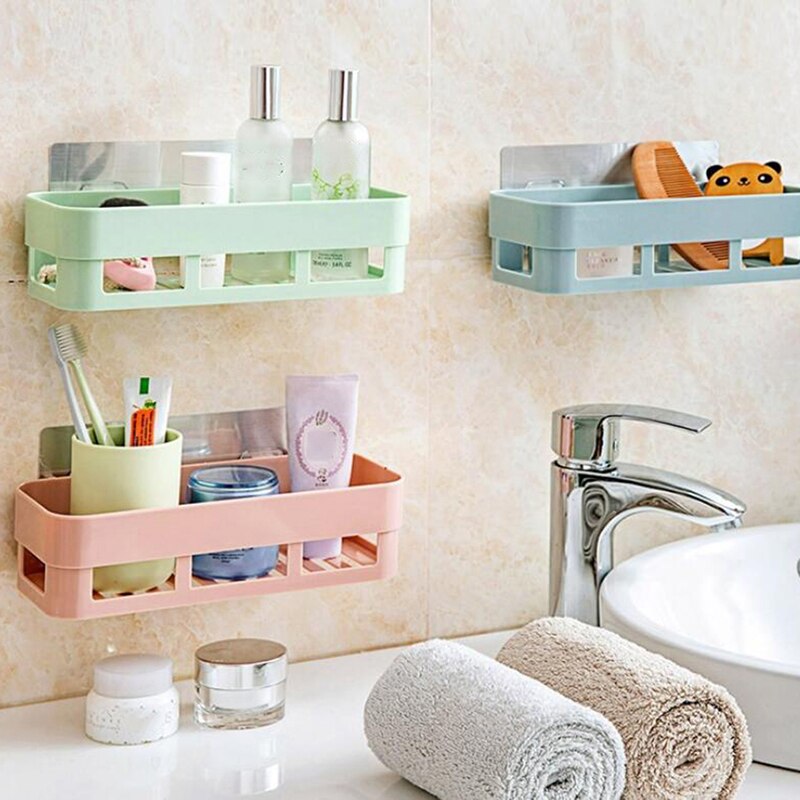 Suction Cup Wall-Mounted Kitchen Rack Bathroom Storage Rack Toilet Corner Toiletries Storage Rack