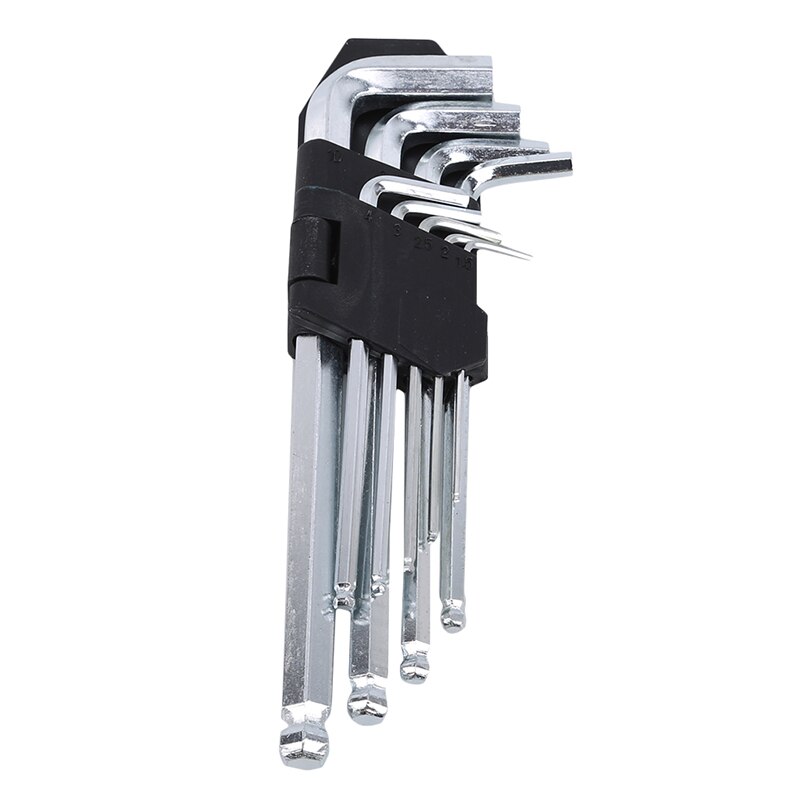 9PCS Hex Key with Holes Set Hexagon Wrench Kit Star Head Carbon Steel Allen Socket Torque Spanner Reinforced Hand Tools