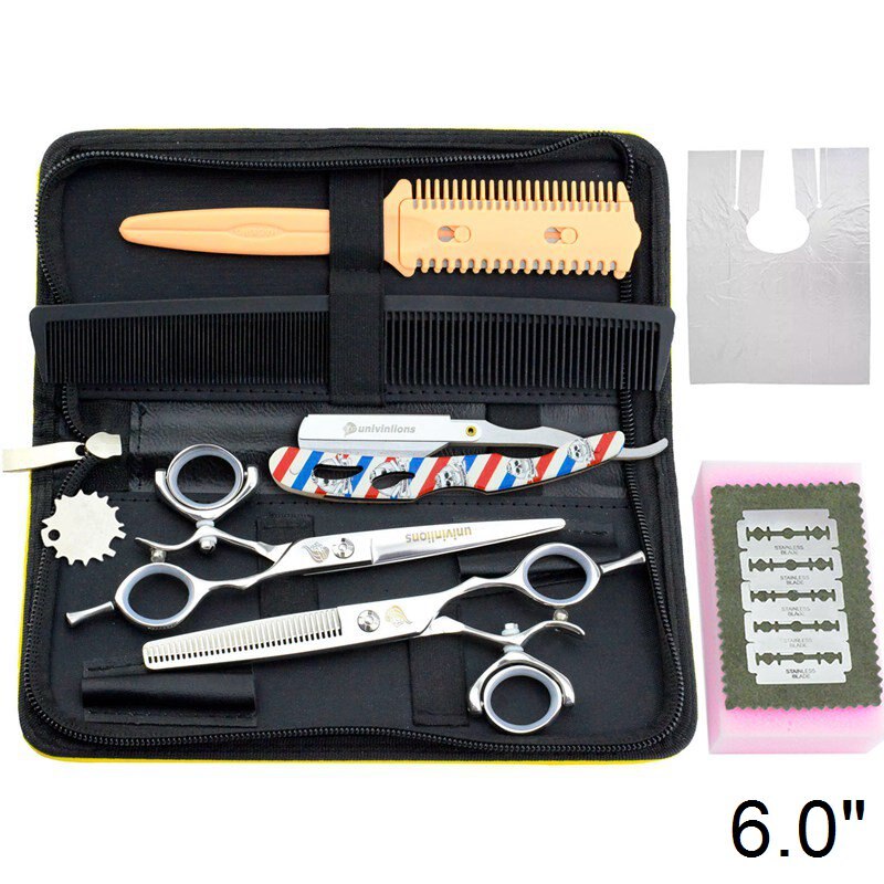 5.5/6.0" swivel hair scissors hairdressing scissors swivel thumb hair cutting shears rotary rotating thumb shears: S001-6.0Kit