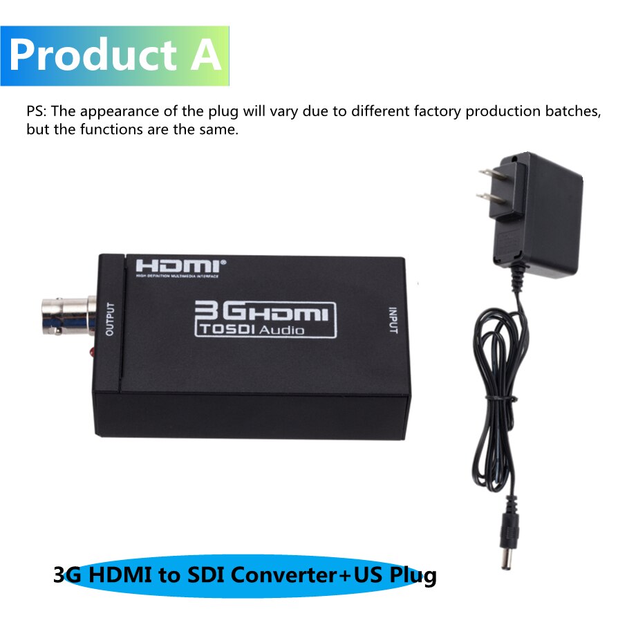 PzzPss 3G hdmi-kompatybilny konwerter SDI SDI Adapter Audio HD-SDI/3G-SDI Adapter BNC 1080P konwerter DAC do monitora HDTV: WHITE