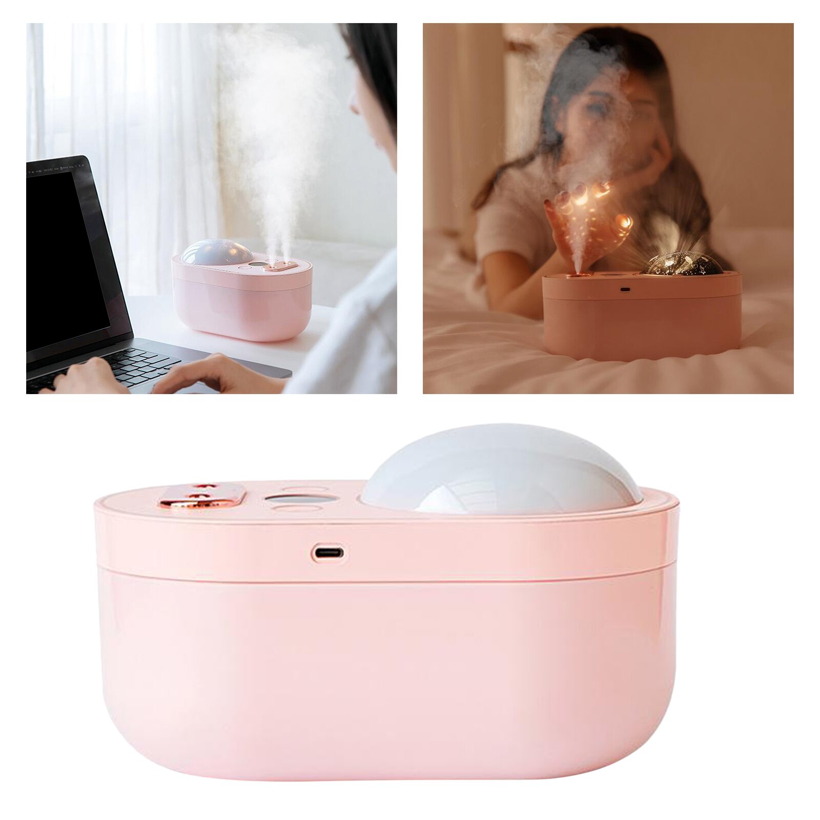 3 in 1 Projector &amp; Night Light Humidifier Starry Sky for Kids Adults: Pink