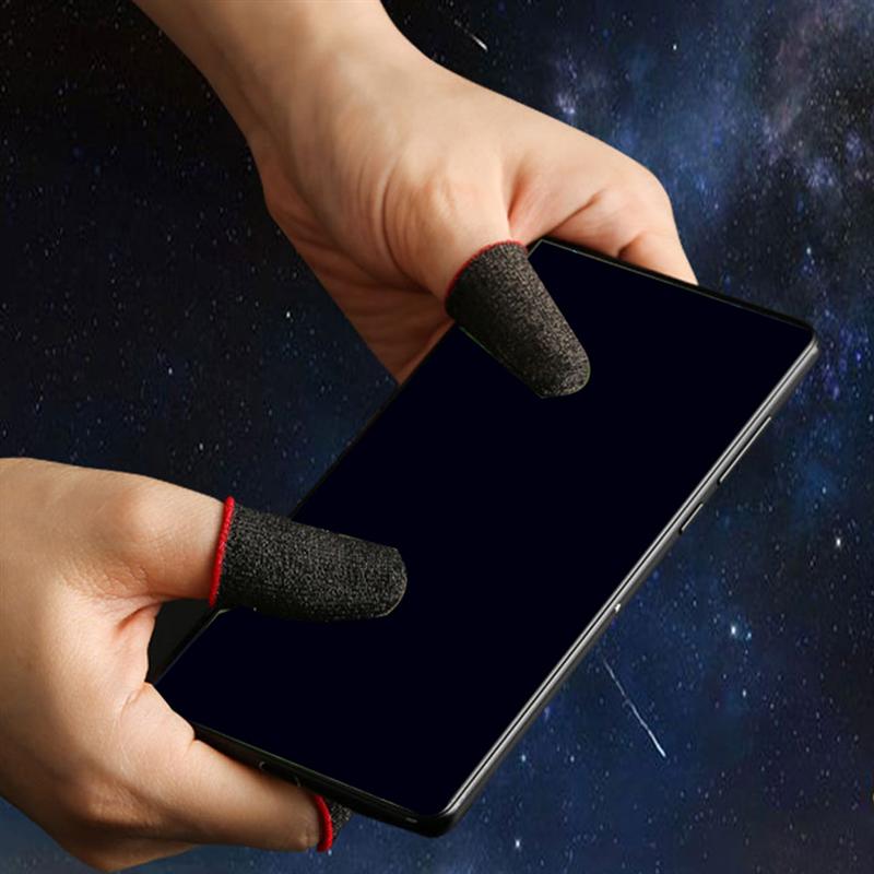 10 stk mobilspil svedtætte fingre handsker berøringsskærm tommelfinger finger ærme