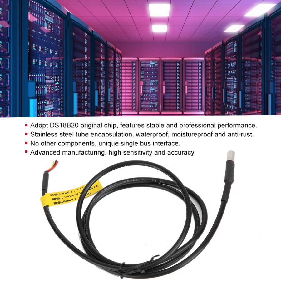 1m 5m 10m 20m DS18B20 high sensitivity and accuracy Stainless Steel Thermal Probe Digital Temperature Sensor Waterproof
