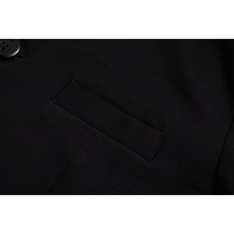 Stand Mannen Mode Blazers Kraag Business Work Party Prom Casual Pak Jas Mao Stijl Slim Fit Jeugd Dagelijks Leven grijs Zwart