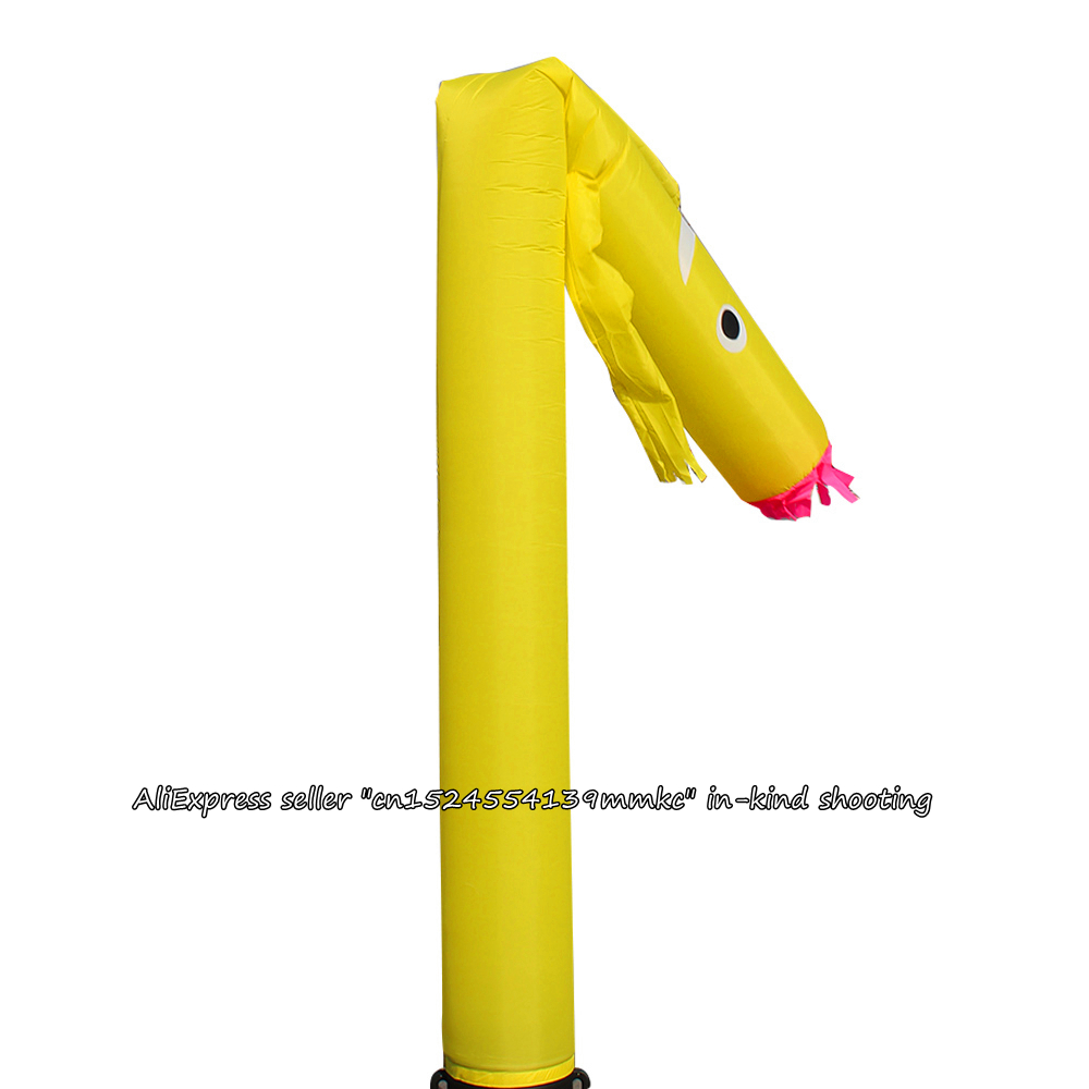 Aire bailarín Sky Dancer tubo inflable cielo títere hombre marioneta 20 pies 6M para 45CM soplador (amarillo)