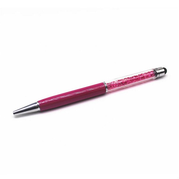 Crystal Ballpoint Pen Touch Screen Stylus Pen Useful 2 in 1 Tablet Pen For Pad Phone Smart Phone: Rose Pink