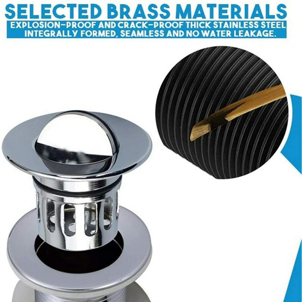 Universal Wash Basin Drain Filter Explosion-proof Stainless Steel Flap And Basket Launcher Used In Various Wash Basins