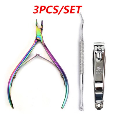 Nagelriem Pusher Gereedschappen Dode Huid Cuticula Remover Cleaner Manicure Nail Art Gereedschap Set Rvs Toe Nail Trimmer Cutter: Style 18