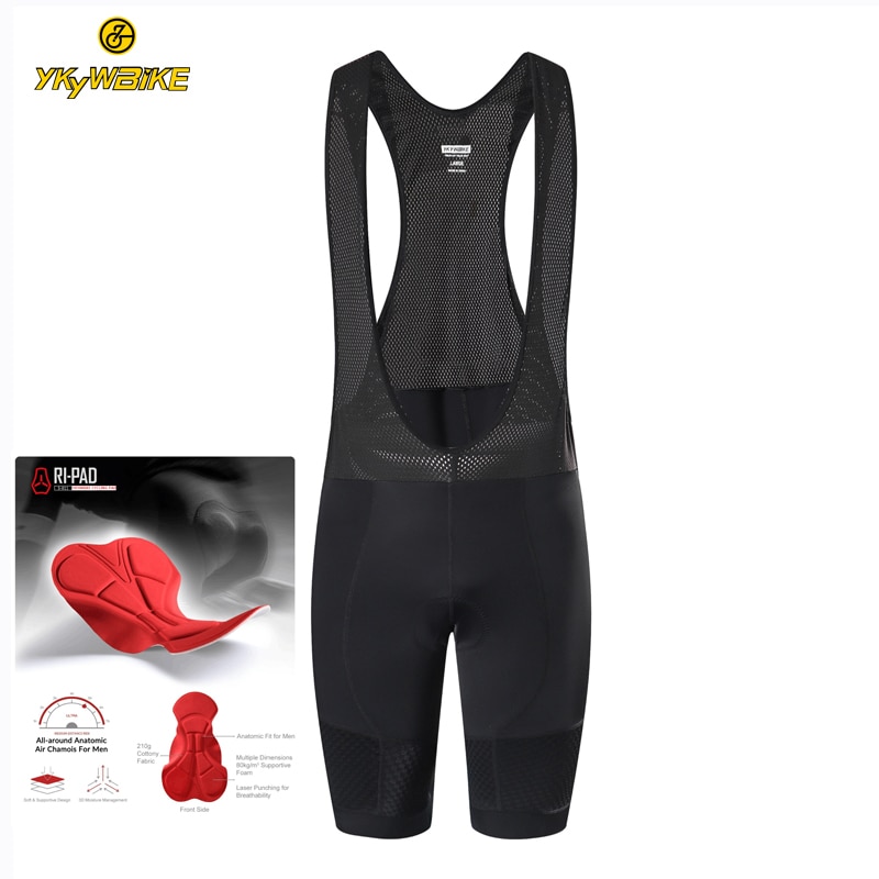Ykywbike cykling bib shorts herre pro korea lycra åndbar cool 6 timers tur cykel bib shorts bedste