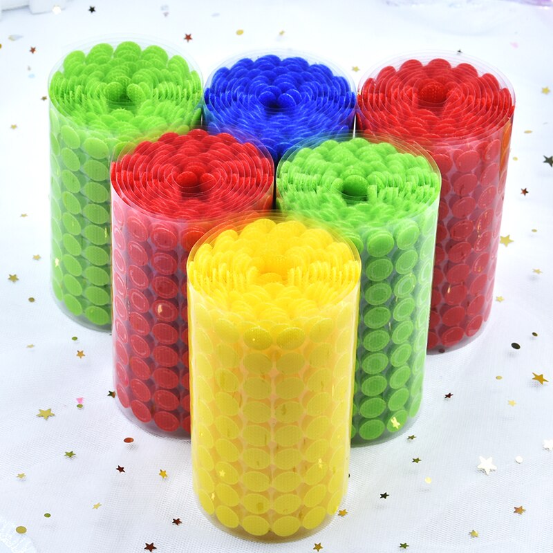 108 par velcro adhesivo cierre autoadhesivo cinta ganchos y bucles magia cinta pegatinas Dots Velcros de Nylon casa Klitterband pegamento