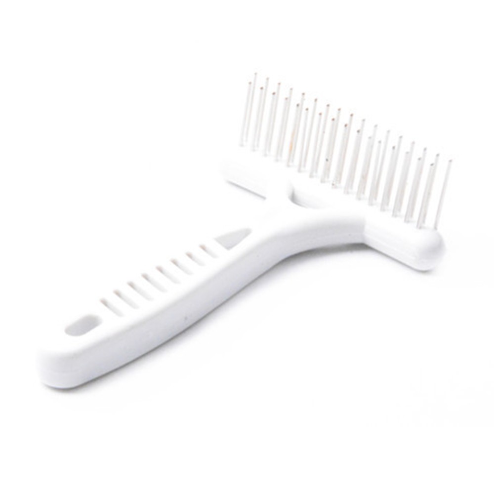 Witte harkkam, multifunctionele katten- en hondenborstel, kort haar, onthaarborstel voor honden, huisdierenborstel voor huisdieren