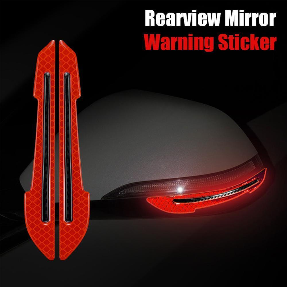 Reflecterende Waarschuwing Auto Stickers Auto Spiegel Decoratie Reflecterende Deur Anti-Collision Strip Geldt Voor Alle Auto 'S