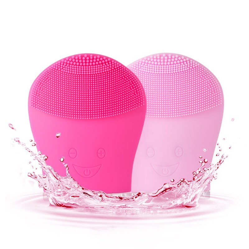 Elektrische gezichtsreinigingsborstel, sonische vibratie mini gezichtsreiniger, massage, vuilverwijdering, diepe poriënreiniging, siliconen massager