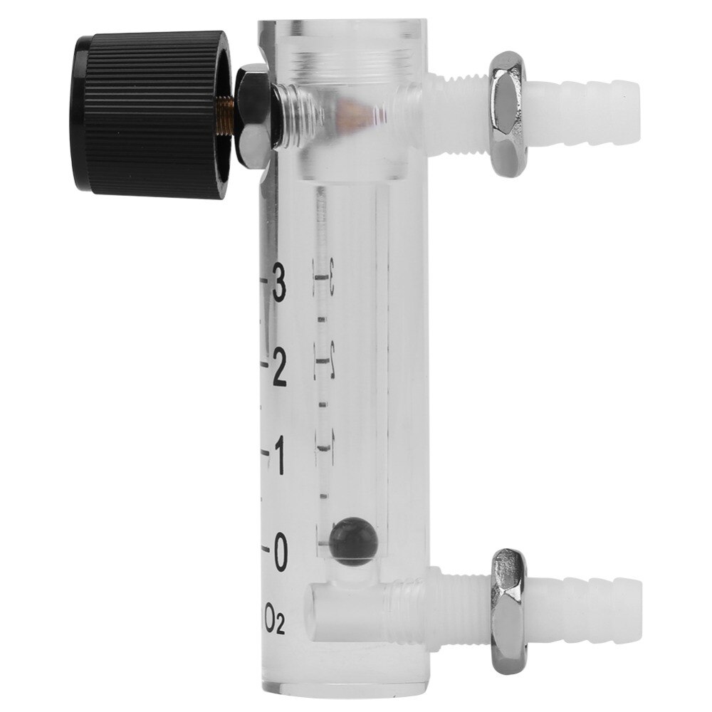 Durchflussmesser 1-10 LPM Mit Regelventil Für Sauerstoff, Luft & Gas – Kompaktes Acryl-Messgerät Mit 8mm Schlauchanschluss