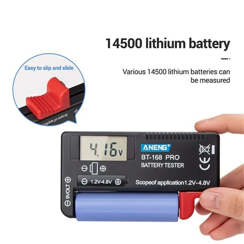 Testeur de batterie numérique BT-168 Pro BT-168D BT-168, écran LCD C D N AA AAA 9V 1.5V, détecteur de capacité de pile bouton