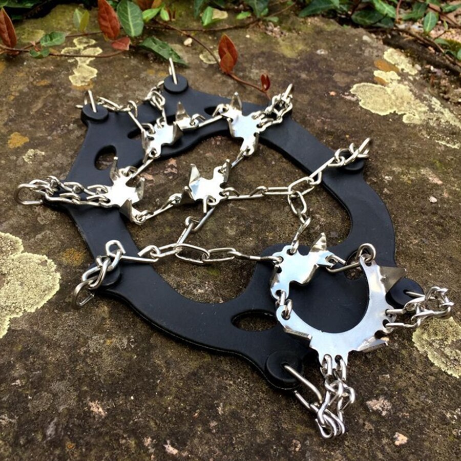 Ice Grippers Crampons - 18 Teeth - Anti-Slip Traction Cleats for Boots - Snow & Ice Climbing
