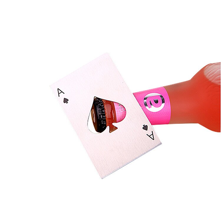 Creatieve Rvs Flesopener Poker Spades Een Multifunctionele Flesopener Eenvoudige Wijn Opener Bier Flesopener