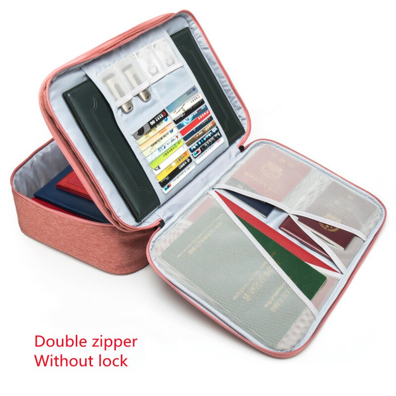 Tasche Ordner für Dokumente Organizer Lagerung Tasche Kasten fallen Abdeckung Halfter A4 Geldbörse Heimat Büro Sicher Zubehör Liefert: E 4 Rosa