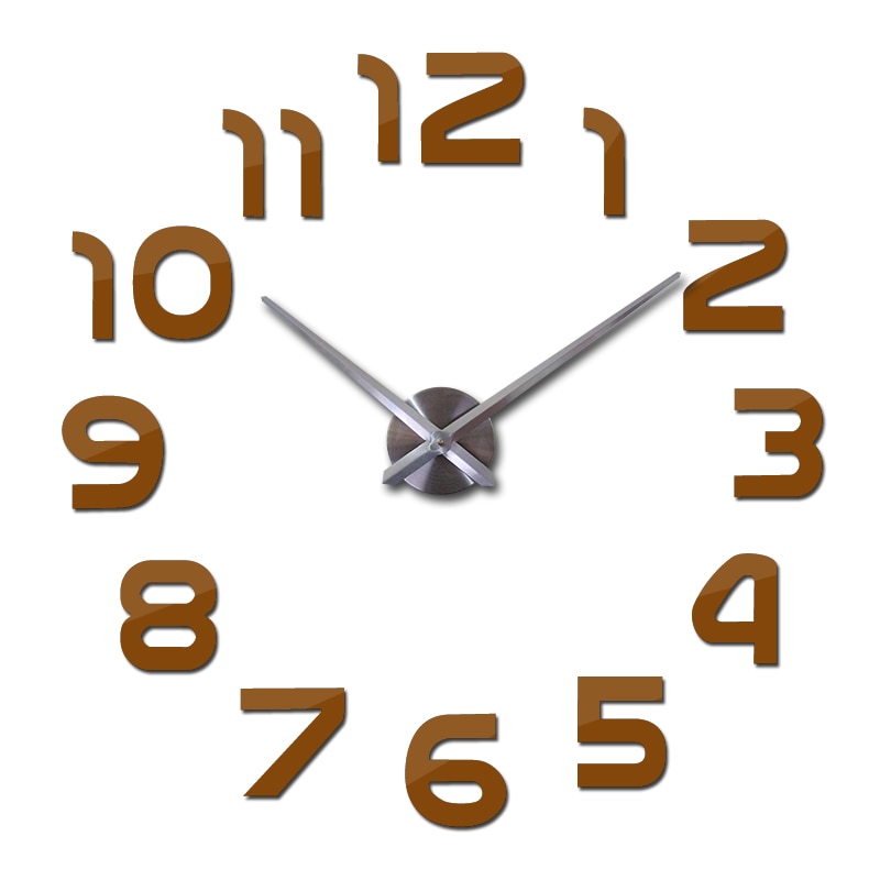 Real begrenzte quarzuhr big diy 3d spiegel aufkleber Metall wanduhr moderne kunst uhren hause dekoration