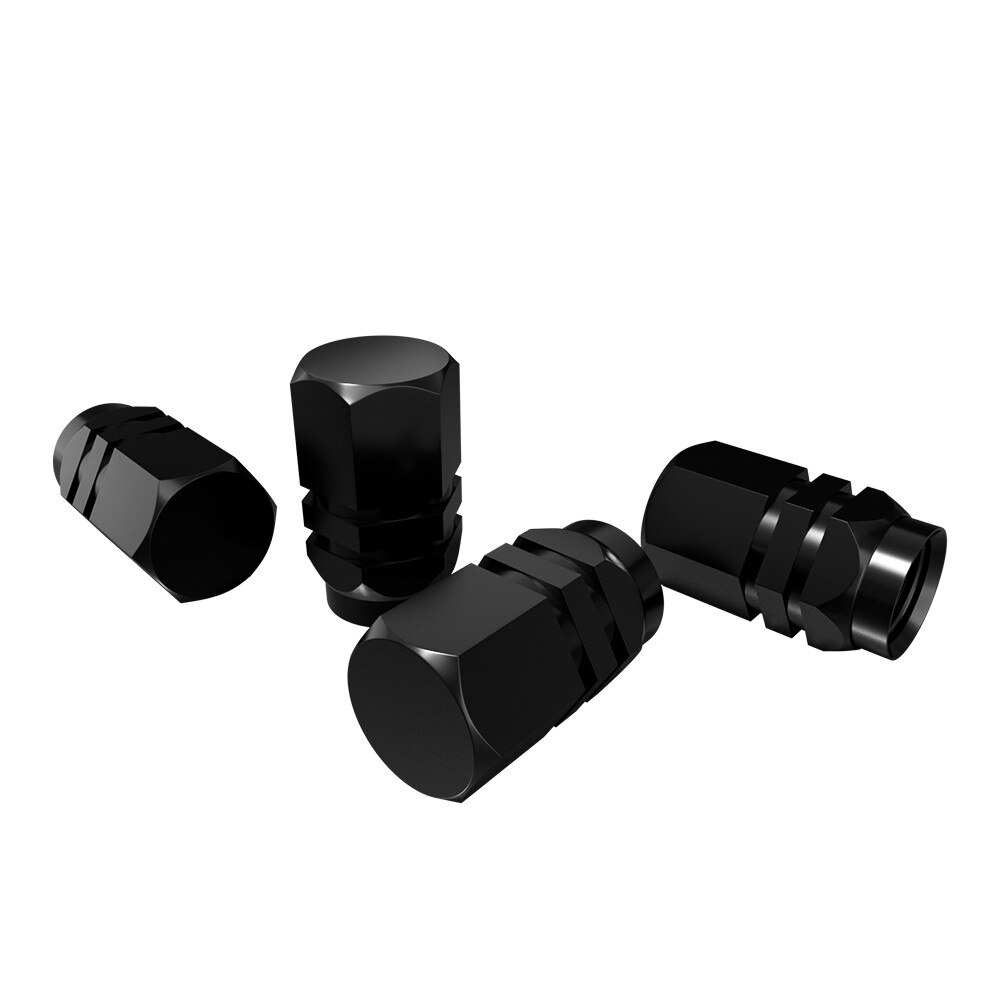 Tapas de aluminio para neumáticos de camión y válvulas para Suzuki Aerio Ciaz Equator Esteem Forenza Forsa Grand: Black