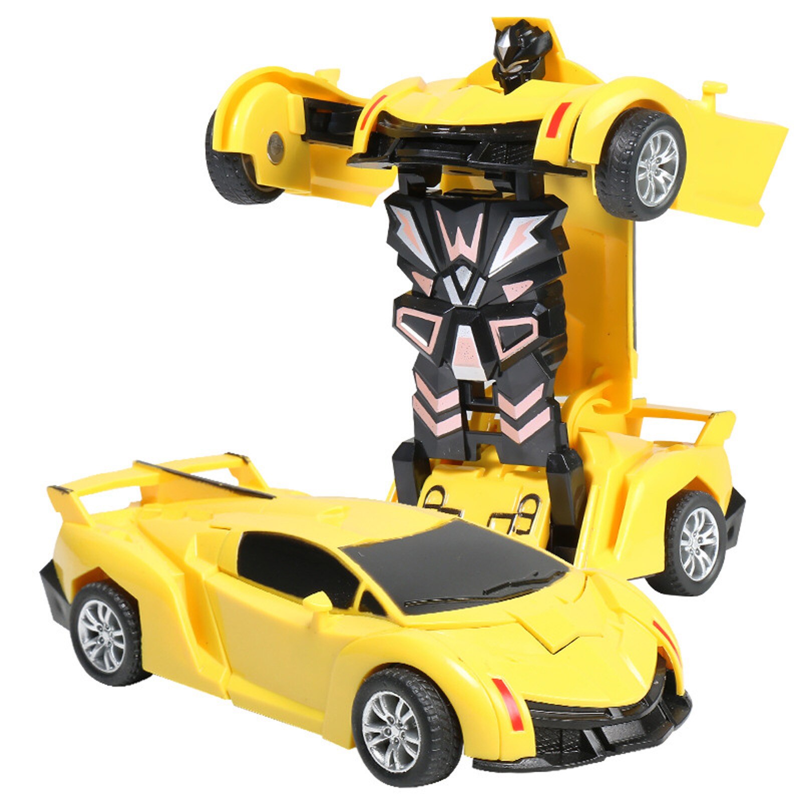 1:32 la collisione auto deformazione per bambini trasformatore per auto giocattolo Robot per bambini giocattoli per bambole per bambini regalo per ragazzo ragazza: YELLOW