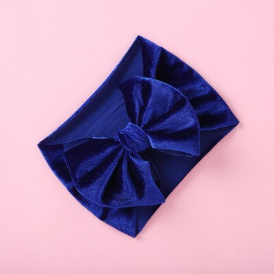 Sammet baby pannband turban stor pilbåge baby flicka pannband för nyfödd rosett hårband barn barn huvud inpackning hårtillbehör: 14