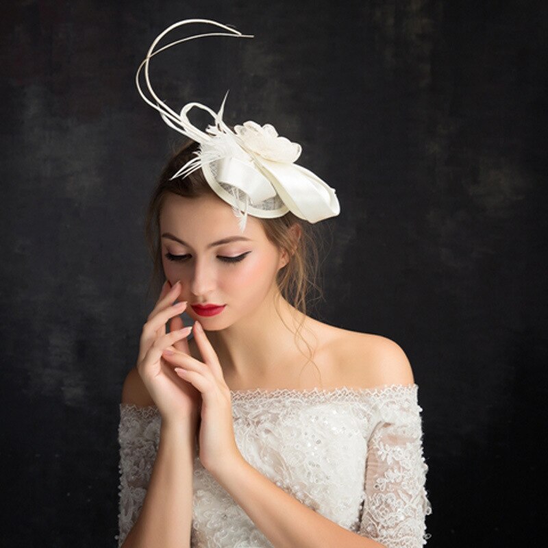Tocado Mujer Coucoland - Fascinator Vintage Para Boda, Cóctel O Té - Hecho A Mano Con Diadema Ajustable