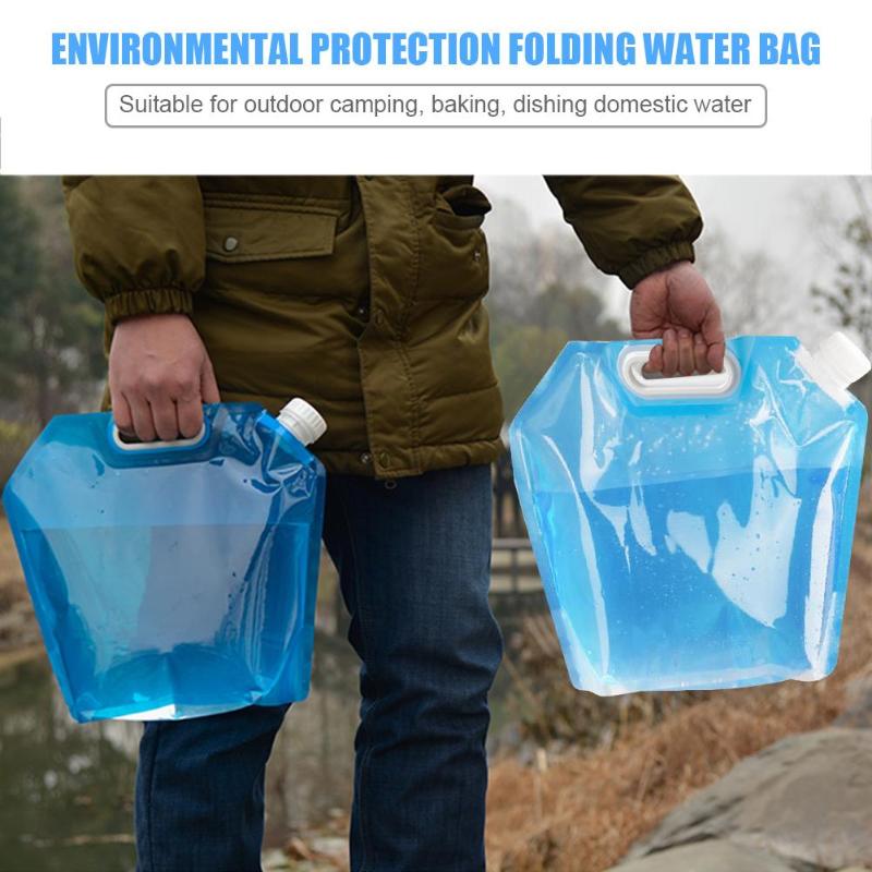 10l/15l pvc vikbar vattenpåse campingutrustning bärbar utomhus picknick hopfällbara dricksvattenpåsar miljövänlig vattenbärare